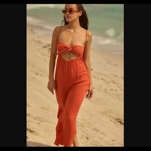 Anthropologie Wrenley Suspender Pant Set